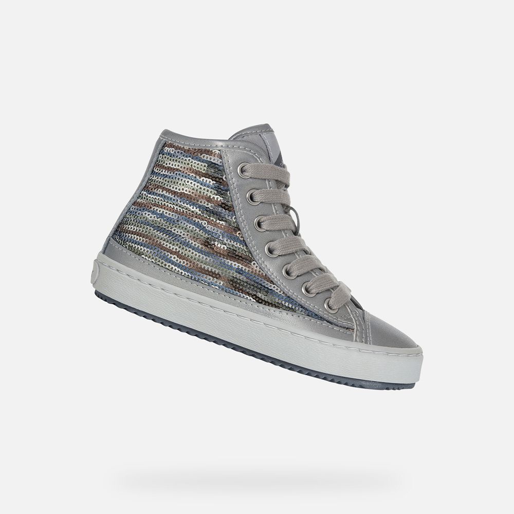 Geox Kiz Çocuk Spor Ayakkabı Koyu Gümüş - Kalispera - ZAR-326908